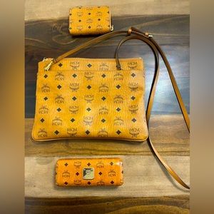 MCM Like new Crossbody, Wallet and Glasses case set.